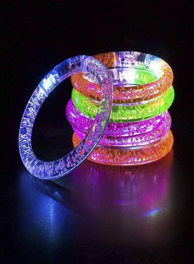 SQUICKLE Glow In The Dark LED Bracelets | Light Up Bracelets Glow Sticks | Neon Party Supplies For Kids And Adults | Light Up Toys Halloween Party Favors (Multicolor) (4) - Image 2